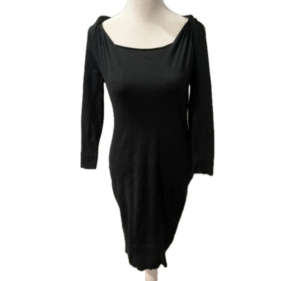 Banana Republic Cashmere Blend Black Dress Mid to Knee Length - Picture 1 of 5